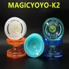 Yoyo nowo ulepszone 8-kolorowe Magicyoyo K2P Wtryskowane wysokiej klasy kwiatowy poziom początku 1A3A5A Crystal Yo Childrens Prezent zabawki Q240418