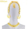 Ethlyn Eritrean Wedding Gioielli tradizionali Cinque PC Set di chicche di girocollo in pietra d'oro Set di gioielli da sposa set di donne etiopi S84 C1812276460613