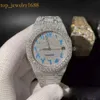VVS MOISSANITE Mens relojes Automáticos Sier Diamonds Pass Pass de alta calidad MOVIMIENTO DE ETA LSTÁCULI