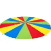 Barn utomhussport fallskärmar Toys Outdoor Camping Interactive Toy Rainbow Paraply Jump-Sack Ballute Play for Kids Kindergarten 240408