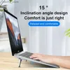 Andra datorkomponenter 2st Desktop Foldbar Laptop Stand Portable Small Metal Base Universal Anti Slip Stand Justerbar Laptop Cooling Stand Y240418