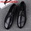 Casual Shoes Men Dress Business Genuine Leather For Mens Comfortable Social Oxfords Male Footwear