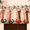 Juldekorationer Elf Feet Iron Hoop Door Hanging Bell Holiday Home Boots Ring Ornament