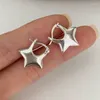 Dangle Earrings S925 Silver Needle Pentagram 2024 Trendy Design Simple Star Stud For Women Girls Jewelry Wholesale