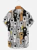 Mäns avslappnade skjortor överdimensionerade djurtrycksäckar för män klänning trend sommarkläder 2024 tees designer importerad klädsel