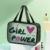 Cosmetic Bags Travel Makeup Bag Love Printed Women's Cosmetics Storage PVC Convenient Wash