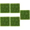 Flores decorativas 5 PCs decoração da placa de simulação de parede de musgo artificial Fundo verde para sala de estar Micro verdes