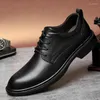 Casual schoenen Spring herfst Male echt leer Oxford Britse stijl Business Stijlvolle heren comfortabel kantoor Adulto