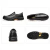 100% Genuine Leather Shoes Men Loafers Soft Cowhide Mens Casual Brand Male Footwear Black Brown Slipon Thick Sole 240407