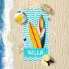 Personalisierte Strandtücher für Frauen Männer Custom Name Beach Handtuch mit Namen Surfboard Sommergeschenke 240415