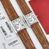 U1 Top de qualité AAA Classic Elegant Designer Watch Watch Fashion Quartz Mouvement Square Tank Femmes Gold Silver Watches Montre de Luxe Le cuir bracelet Wristwatch 962