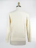 Mens Sweaters Beige Cotton Elastic Round Neck kiton Pullover Sweaters