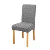 Stol täcker rand Jacquard kök rum stretch elastisk mjuk slipcover för matsal