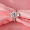 Mode 925 Sterling zilveren ovale gele diamantring CZ Pink Moissanite -ringen voor vrouwen geboorde witte topaz bizuderia edelstenen engagement S925 groothandel sieraden