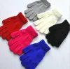 adult Winter warm knitted gloves for kids boys girl five finger magic gloves outdoor sport fitness mittens for children women wholesale LL