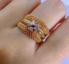 LUALA Fashion Female Ring for Women Unique Beautiful 585Rose Gold AAA Cubic Zirconia Party Gorgeous Wedding Jewelry No Fade Q07088193356