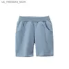 T-shirt 2024 Summer New Boys Sets Set per bambini Abbigliamento per ragazzo Sleeveless Cartoneon Top + Shorts Solid 2PCs Outfit Kids Dropship Q240418