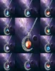 Necklaces Pendant Elements Fashion Korean Jewelry Cheap New Vintage Starry Moon Outer Space Universe Gemstone Pendant Necklaces1546232