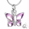 8497 Butterfly Urn Pendant - Memorial Ash Keepsake Cremation Jewellery Necklaces267z