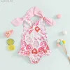 One-pièces Princesse Bow Little Girl Swimsuit Bikini Beach Suit Summer sans manches Donut Fleur Imprimé Children à volants Chaire de bain Q240418