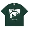 Mens T-shirt överdimensionerade 100% Cotton Eye Graphic Korean Summer Y2K Tops Tees Streetwear Harajuku kortärmad estetikkläder 240417