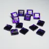 느슨한 다이아몬드 10 10mm 5 조각 정사각형 모양 세트 컷 열수 쿼츠 석재 실험실 제조 자수정 보석 반지