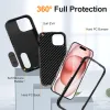 3 en 1 Kickstand Highstand Duth Tocoproping Holder Stand Case pour iPhone 15 14 Plus 13 12 11 Pro Max Samsung S24 S23 A53 5G Silicone Rubber Hard PC COUVERTURE ROPIDE