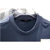 Camisetas masculinas mass camisetas com estampa oblíqua com manga curta vendem alta qualidade de algodão puro algodão com capuz de moda de moda bordo Dh4vs