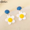 Dangle Earrings GEITERI Korean Style Cute Flower For Women Girls Sweet Spring And Summer Little Daisy Drop Earring Fashion Jewelry 2024