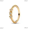 Pandoras Ring Designer Jewelry Sier Women Fit Ring Original Heart Crown Fashion Rings Gold Plated Zircon Sparkling Princess Bone Pandorabracelet 808