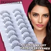 Falsche Wimpern 8 Paare 3D Nerk A Curl Wimpern wiederverwendbare flauschige russische Streifenverlängerungen Wimpern Kisten Verpackung Großhandel Großhandel