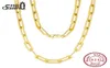 Effie Queen Italian Paperclip Chain Link Necklace 925 Sterling Silver 14K Gold 16Quot 18Quot 22Quot pollici Collane per Wom8895610