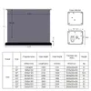 ALL Electric TAB TAB FLOOR شاشة العرض الصعود لفة شاشة الإسقاط مكونة من 72-120 بوصة لشاشة UST LASER