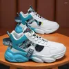 Casual Shoes For Men Men's Sneakers Fashion Bekväm snörning Mens High Top Sport Running Tennis Platofm Footwear