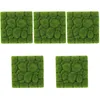 Flores decorativas 5 PCs decoração da placa de simulação de parede de musgo artificial Fundo verde para sala de estar Micro verdes