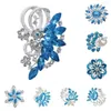 Broches épingles en gros de Brooch pour les femmes de mariage 2024 Roisiers en argent bleu / violet