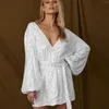 Casual Dresses Fashion Summer Nightclub Flash Lantern Sleeve Dress Sexy Cardigan With Belt Short Skirt For Women