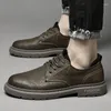 Casual schoenen niet-slip zakelijke sneakers trouwjurk mode heren herfst mannen flats echt lederen mannelijke oxford