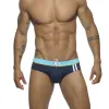 Shorts Summer Men's Briefs Swimswear avec / sans éponge tampon bas à la taille solide Shorts de natation noire / bleu marine en nylon de natation Vente