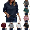 Womens Fall Fashion Quarter Zip Sweatshirts Half Zip Casual Long Sleeve Solid Color V Neck Pullover Tops 2404182