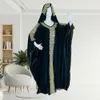 Mode abaya klänning midlängd klänning plus storlek huva chiffong
