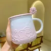 Kubki Rokiem Kubek na wysokim poziomie Cherry Blossom z danymi prezentami biura ceramiczna para kawy mleko śniadaniowe