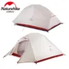 Cloud Up 1 2 3 Person Tent Outdoor Ultralight Portable Camp Tents with Mat Camping 20D Silicone Travel Hiking Tent 240408