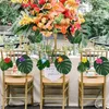 Kwiaty dekoracyjne sztuczne tropikalne liście palmowe dekoracja imprezy symulowana letnie hawajskie wesele