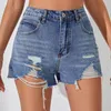 Kvinnors shorts sexig casual rippad denim kvinna 2024 hög midja oregelbunden tofs smal sommar jeans koreanska mode streetwear