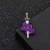 Brooches Purple Sword Camp Jupiter Lapel Pins For Women Girls Backpack Bag Clothes Birthday Jewelry Gift