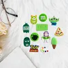 10Colors Boys Green Monster Anime Charms en gros Enfance Mémoires Game Donjon Carton Cartoon Charmes Accessoires PVC Decoration Boucle Soft Rubber Clog