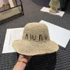 Diseñador Fashion Women Woven Sun Sol Luxury Hat de pescador de alta calidad Sombrero de paja con caja de envasado original