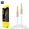 Aux Audio Cable de 3,5 mm a 3,5 mm Aux Male para masculino Aux Aux Cable Gold Bated Auxiliar