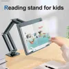 Andra datorkomponenter OatsBASF Laptop Stand Clamp Tablet Hightening Support Holder Book Bracket Desktop Bed Lazy Stand 360Rotating Reading Stand Y240418